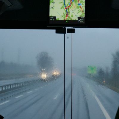 049 Wieder Regen u. Schnee an der Heimfahrt